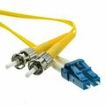 Swe-Tech 3C LC/UPC to ST/UPC OS2 Duplex 2.0mm Fiber Optic Patch Cord, OFNR, Singlemode 9/125, 2 meter6.6 ft FWTLCST-01202